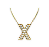 Diamond Initials Necklace X