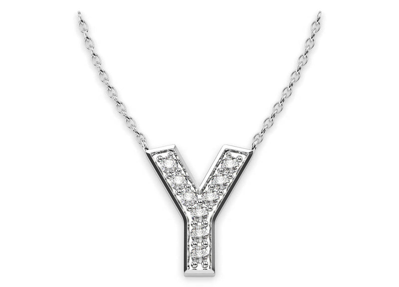 Diamond Initials Necklace Y