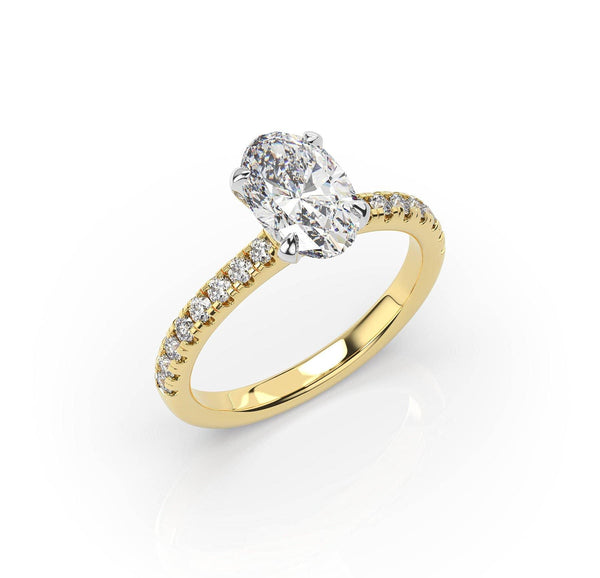 Oval diamond Solitaire Engagement Ring (ARTSR016) - Artelia Jewellery