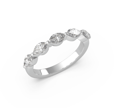 Jolie Marquise Diamond Wedding Ring Grande - Artelia Jewellery