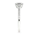 Oval Diamond Moderne Ring with a Chandelier Basket™