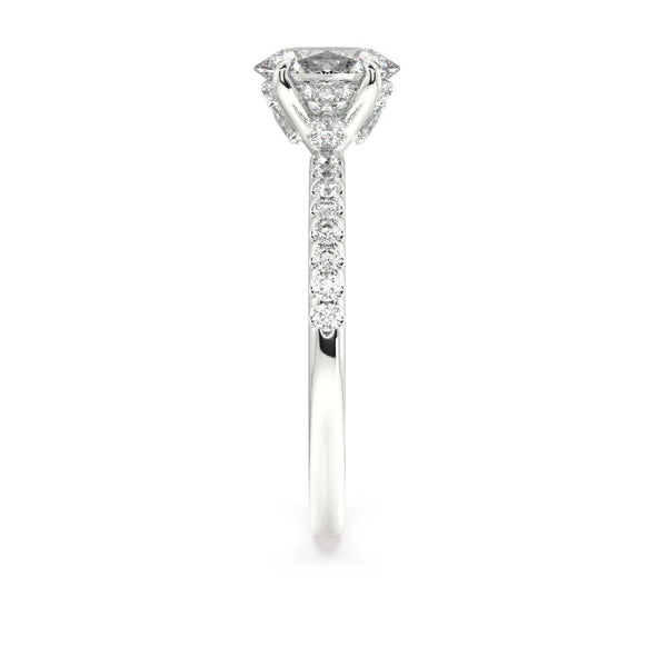 Oval Diamond Moderne Ring with a Chandelier Basket™ - Artelia Jewellery