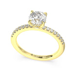Round Diamond Moderne Ring with a Chandelier Basket™