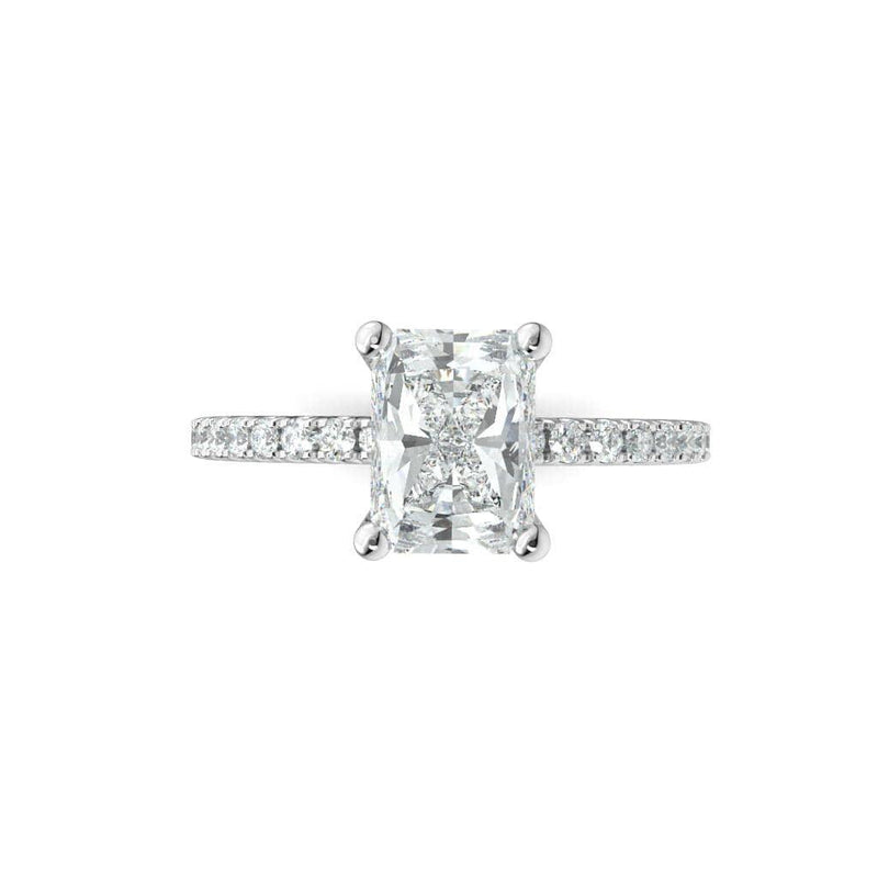 Radiant Diamond Solitaire Engagement Ring (ARTSR110) - Artelia Jewellery