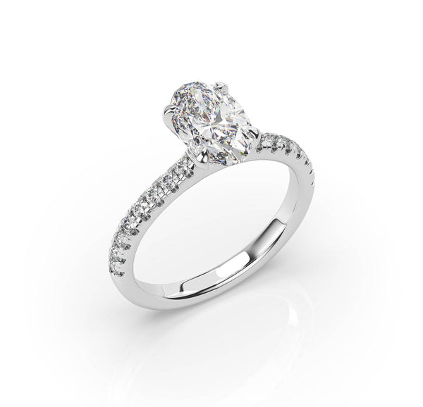 Oval diamond Solitaire Engagement Ring (ARTSR016)