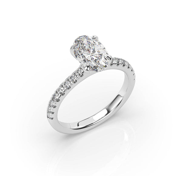 Oval diamond Solitaire Engagement Ring (ARTSR016)