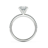 Moderne Round Diamond Solitaire Engagement Ring