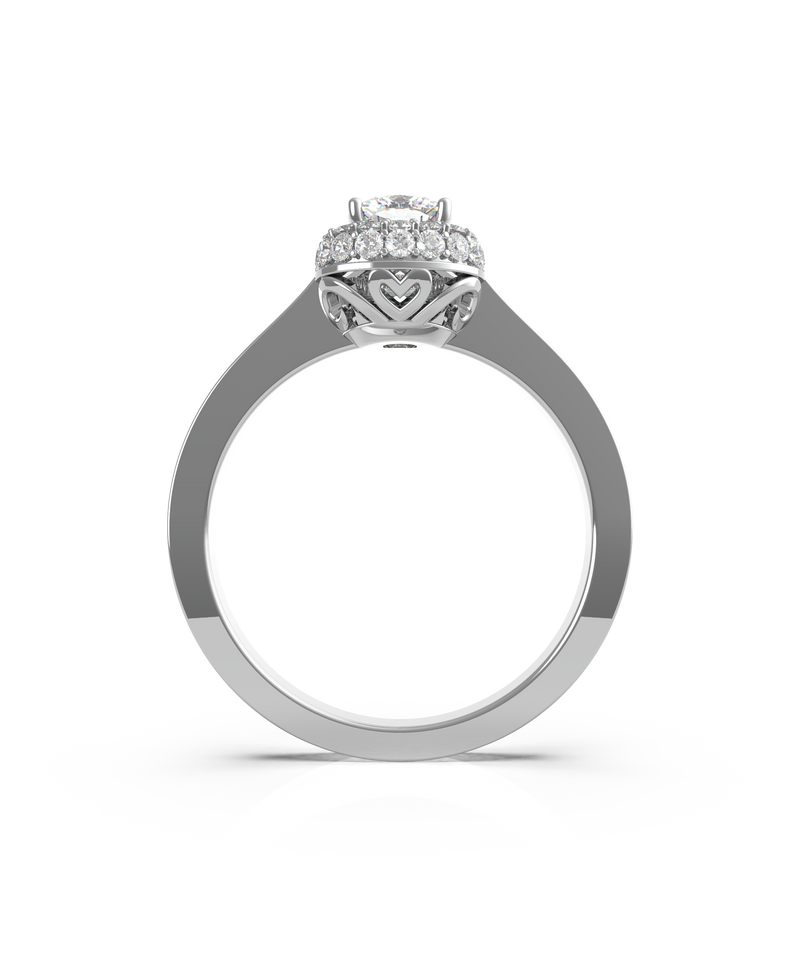 Cushion Cut Double Halo Diamond Engagement Ring (ARTDH02)