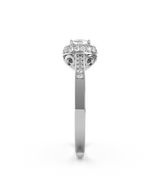 Cushion Cut Double Halo Diamond Engagement Ring (ARTDH02)