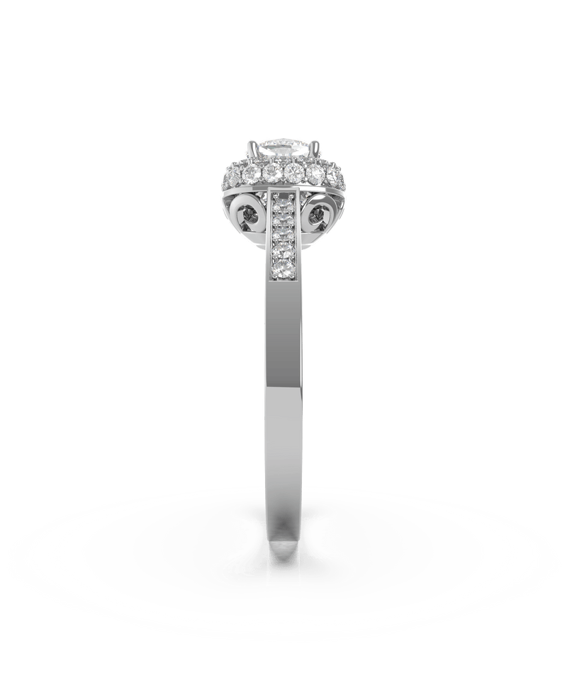 Cushion Cut Double Halo Diamond Engagement Ring (ARTDH02) - Artelia Jewellery