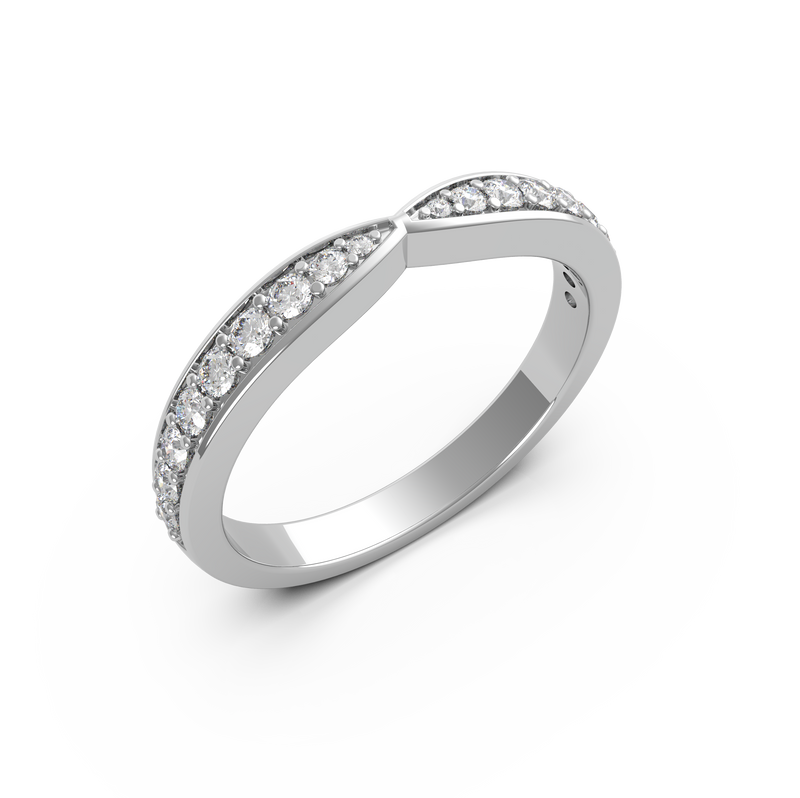 Tapered Diamond Wedding Ring (ARTLDWR113)