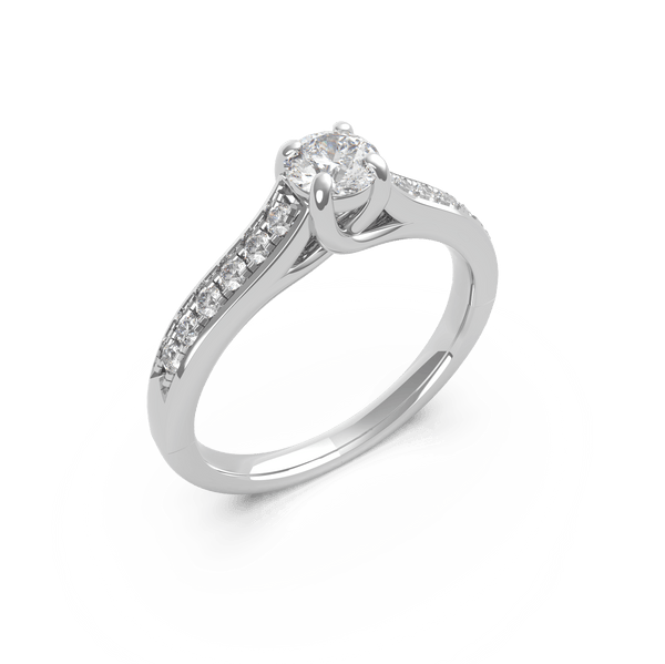 Round Diamond Solitaire Engagement Ring (ARTSR077)