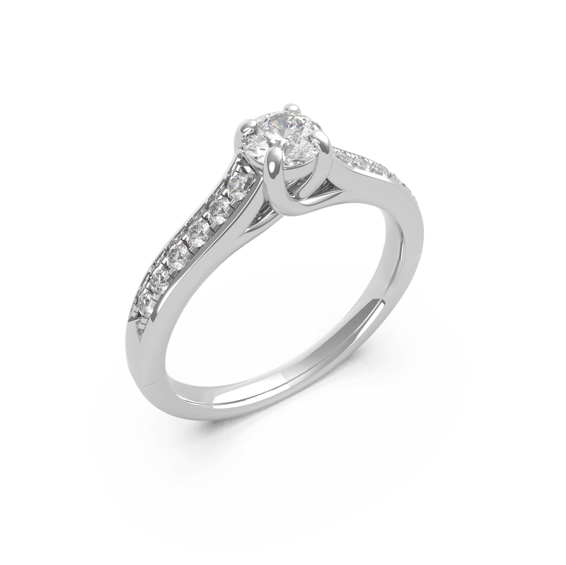 Round Diamond Solitaire Engagement Ring (ARTSR077)