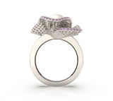 Fleur South Sea Pearl & Diamond Ring - Artelia Jewellery
