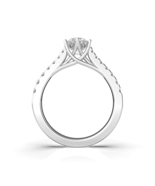 Round Diamond Solitaire Engagement Ring (ARTSR078) - Artelia Jewellery